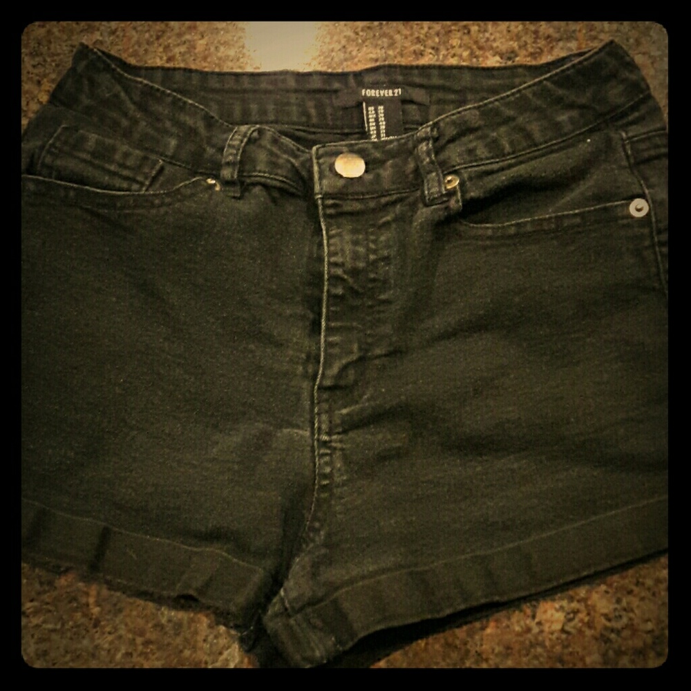 Black Jean Booty Shorts